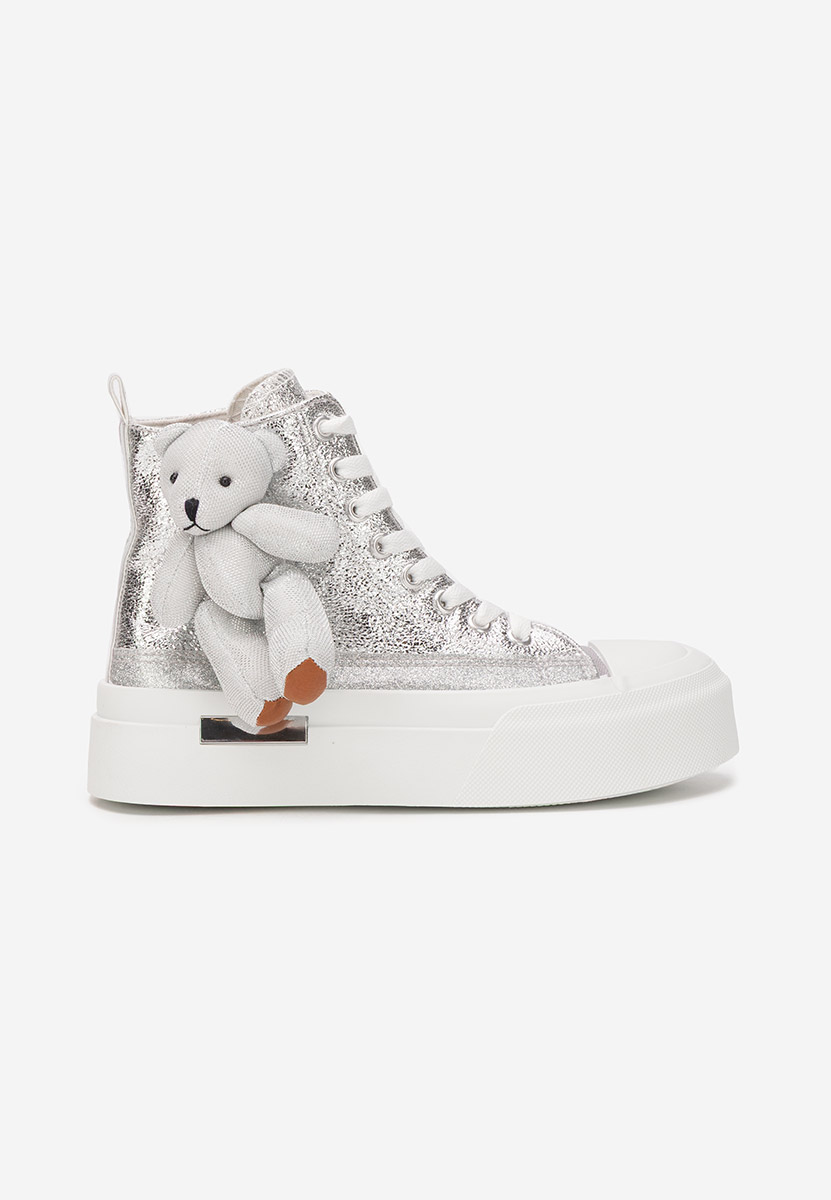 Stribrné kotníkové tenisky Alisea