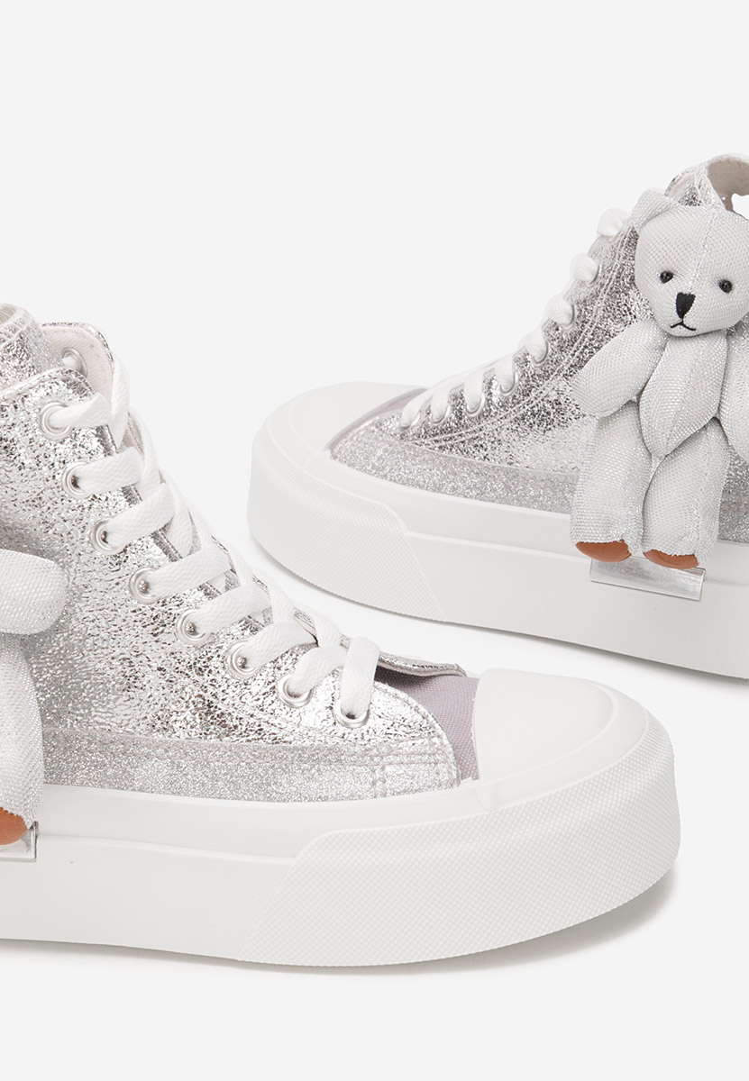 Stribrné kotníkové tenisky Alisea