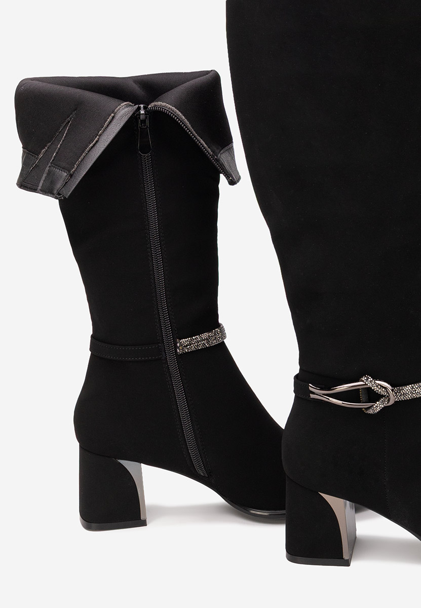 Černé dámské kozačky Avenora