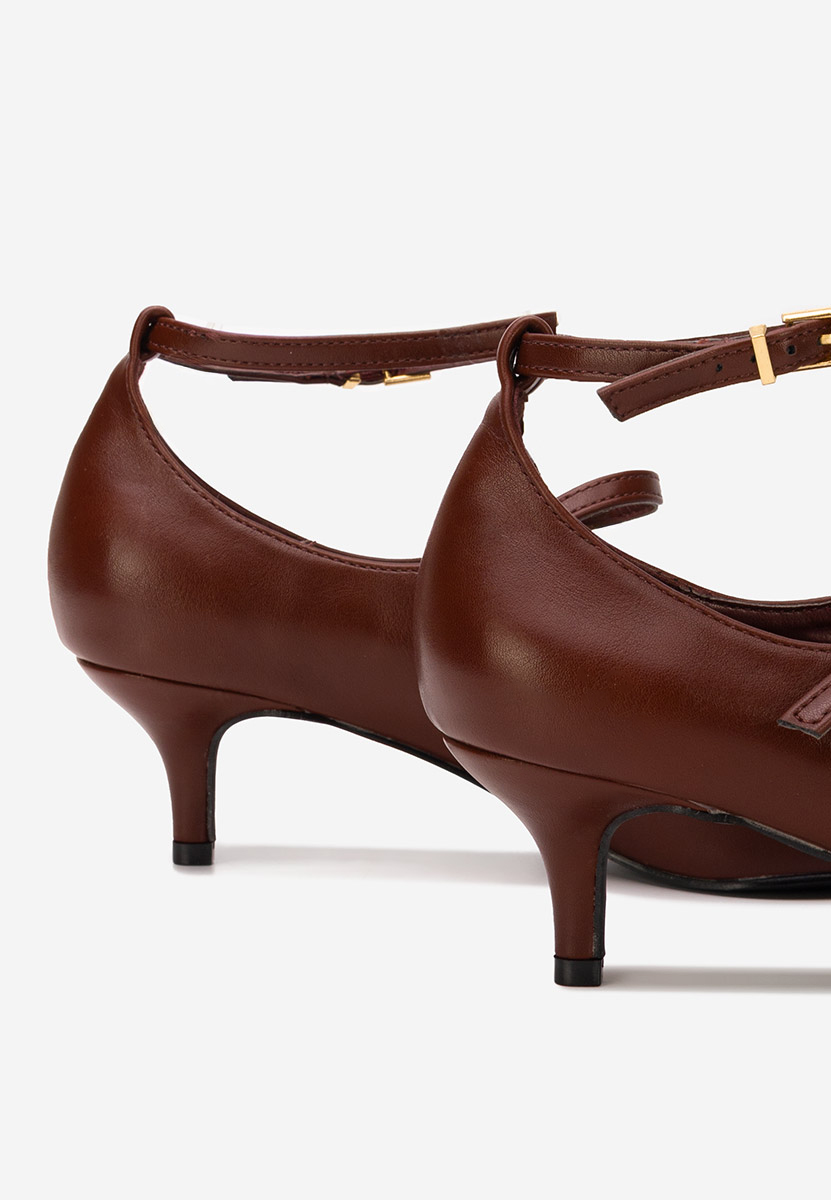 Bordové lodičky na nízkém podpatku Sarla Bordové lodičky na nízkém podpatku Sarla