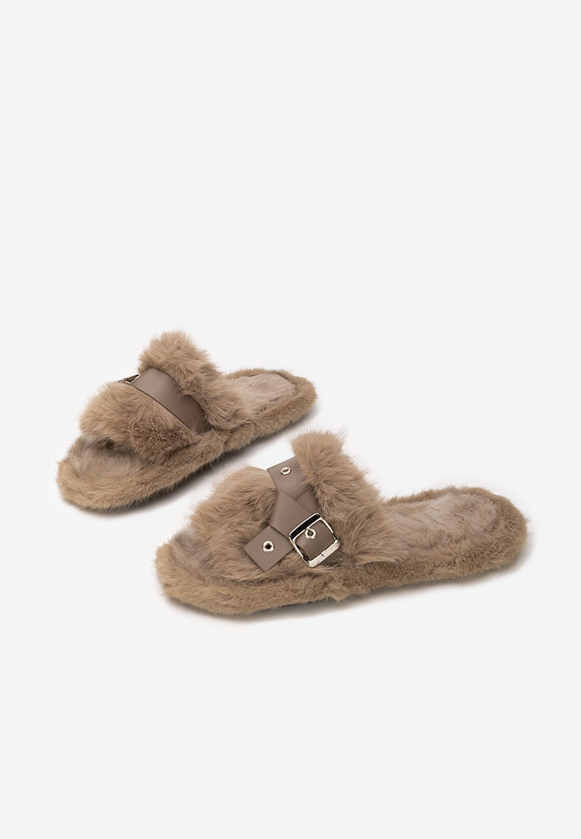 Khaki domácí pantofle Arlete