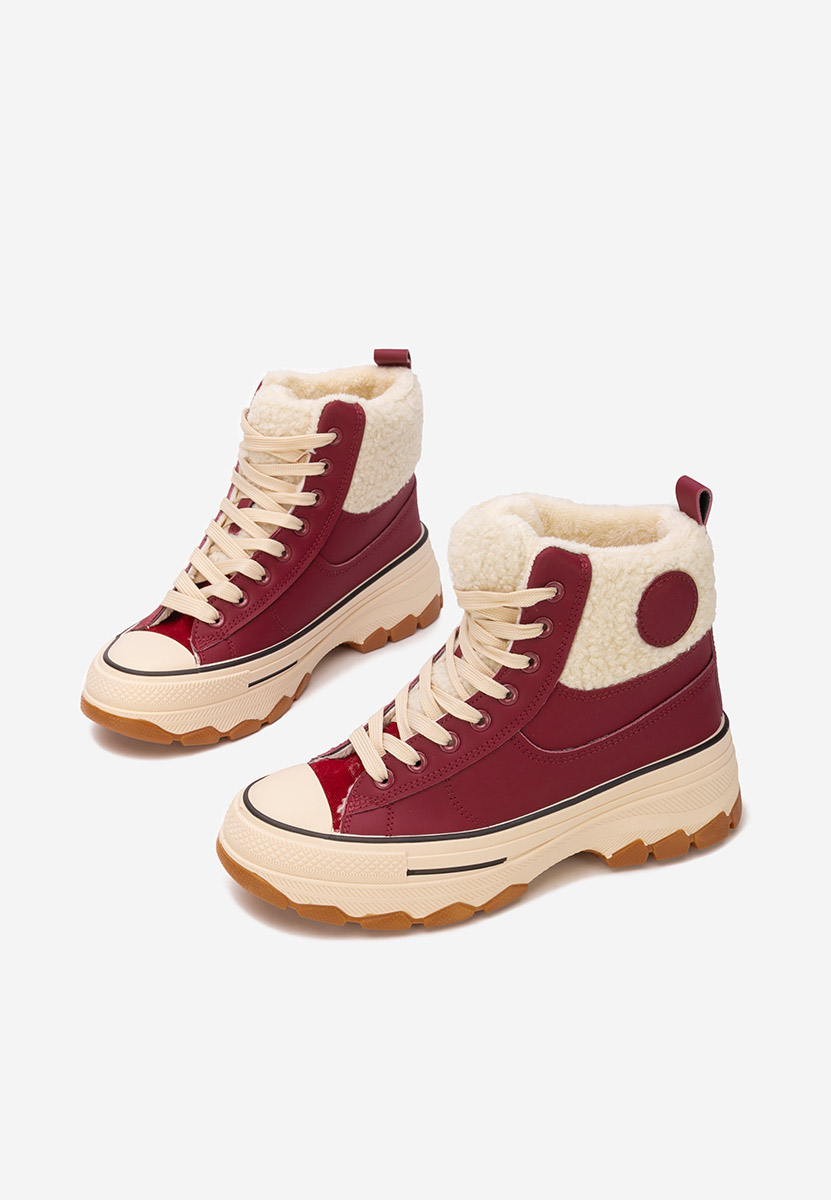 Bordové kotníkové tenisky Oziana