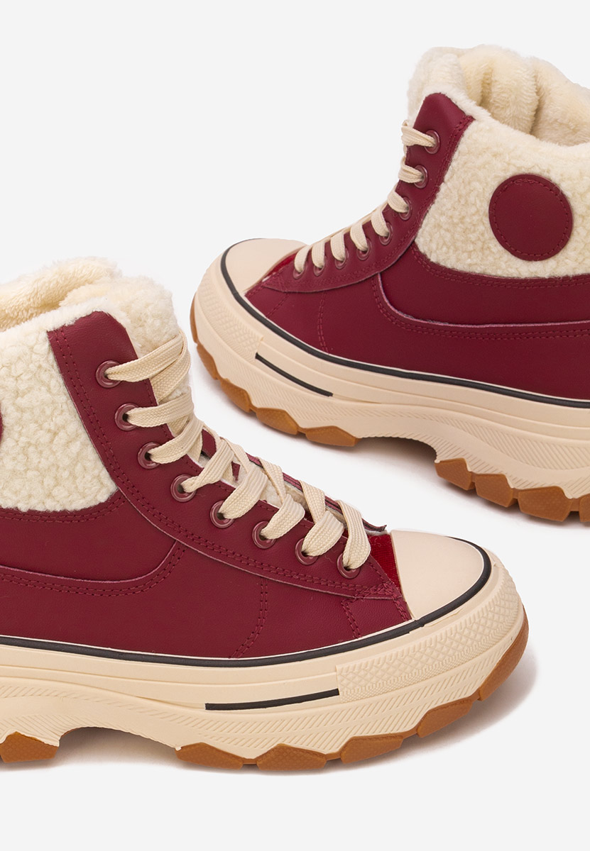 Bordové kotníkové tenisky Oziana