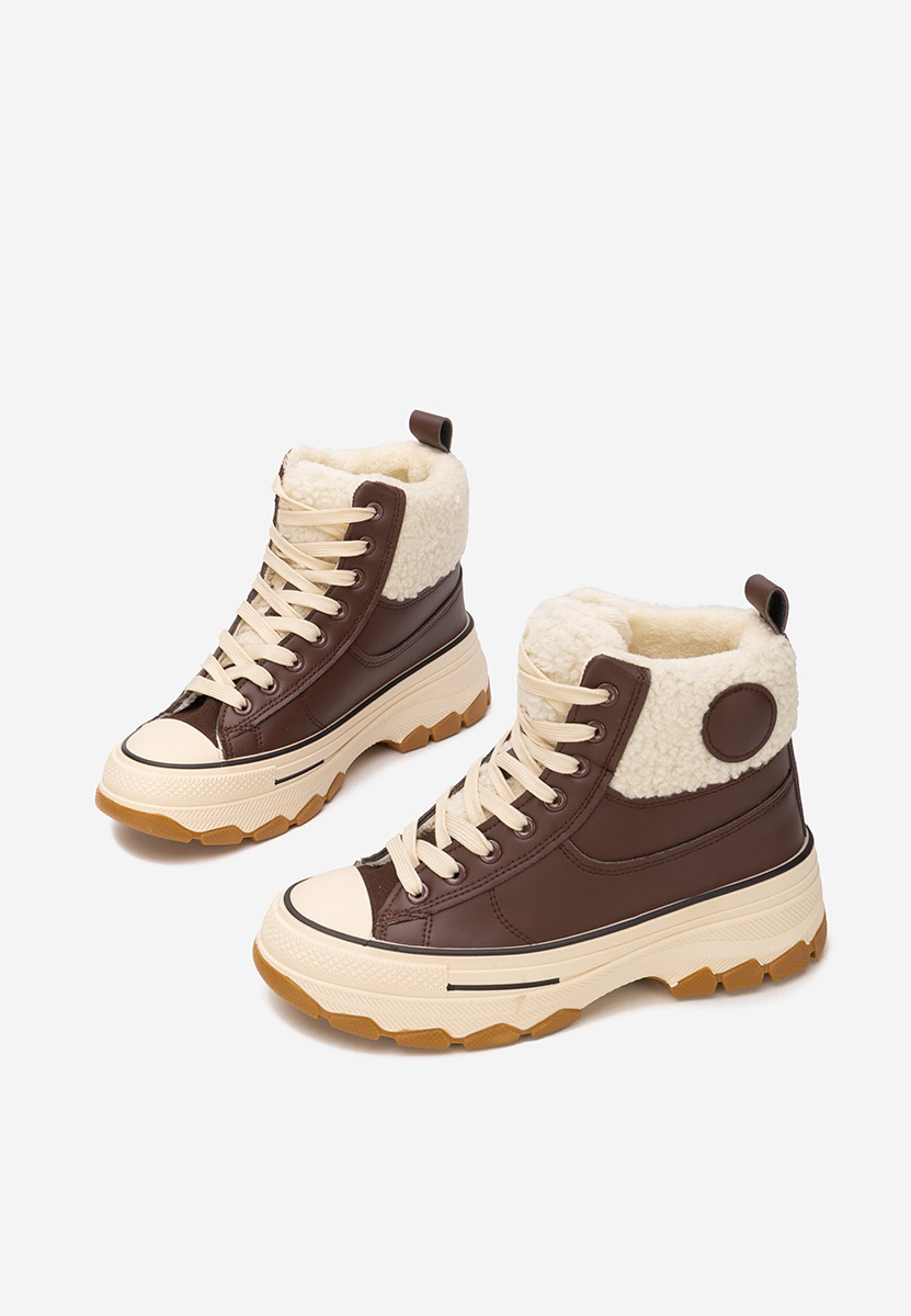 Hnedé kotníkové tenisky Oziana