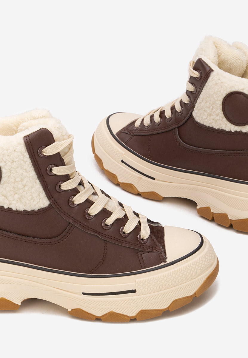 Hnedé kotníkové tenisky Oziana