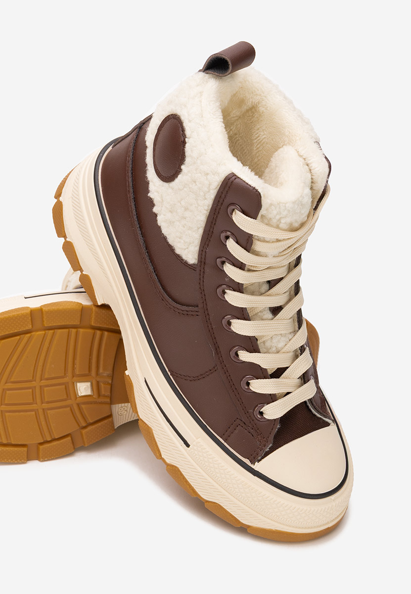 Hnedé kotníkové tenisky Oziana