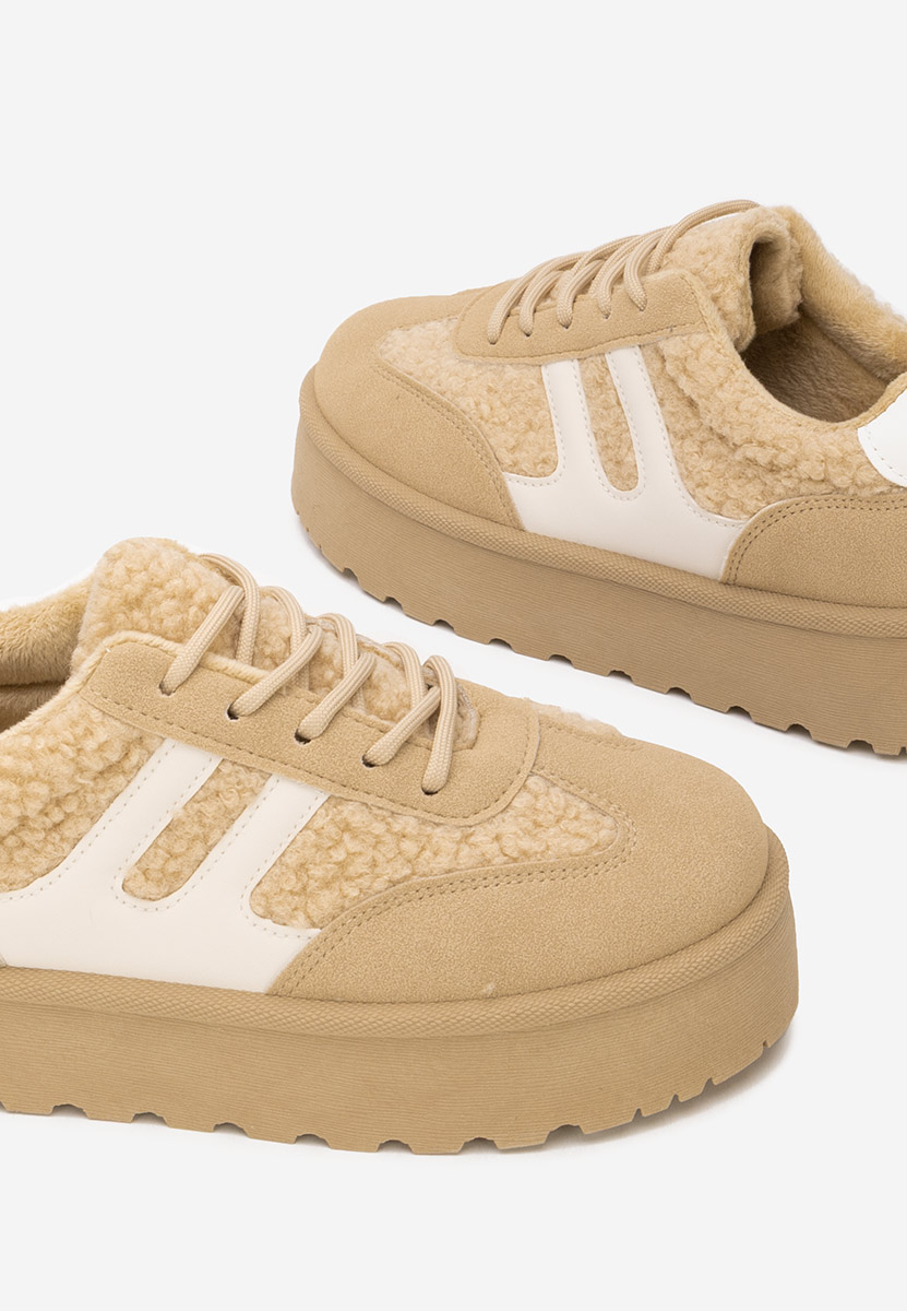 Khaki dámské tenisky na platformě Luniva