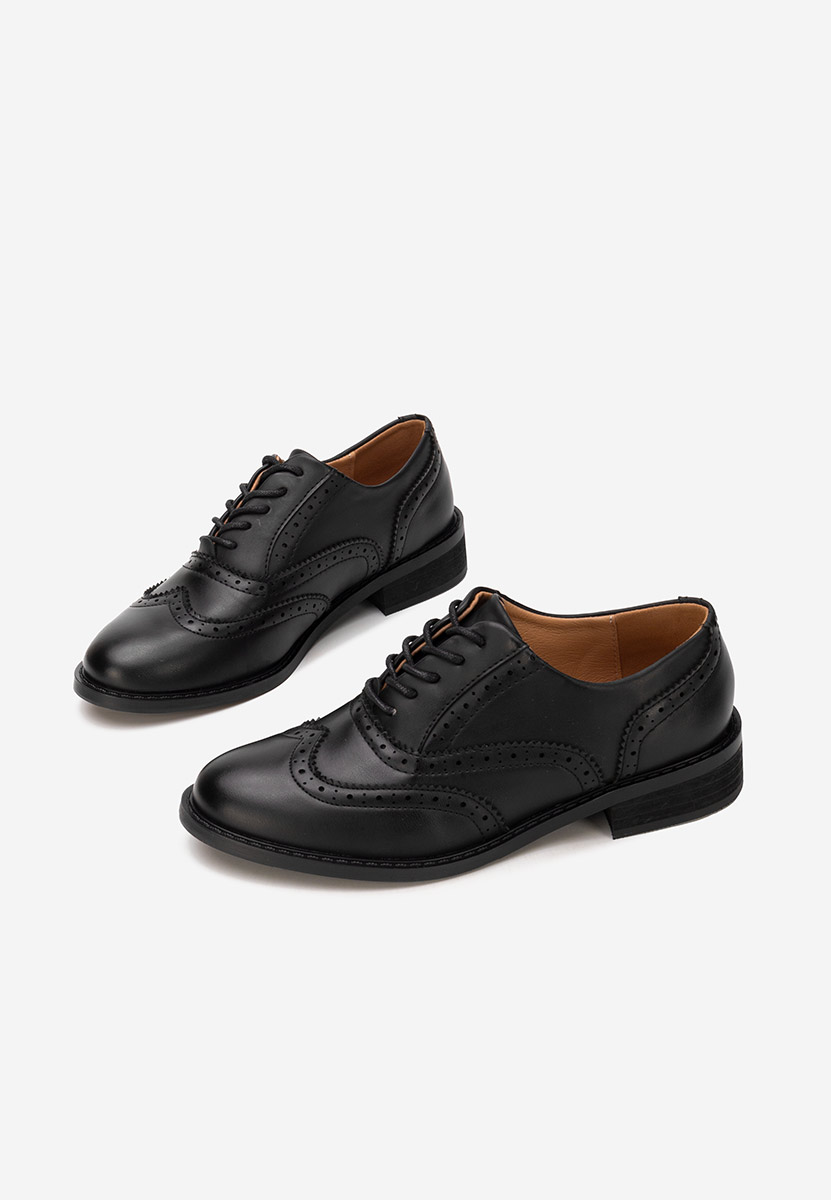 Černé dámské brogue obuv Cilora Černé dámské brogue obuv Cilora