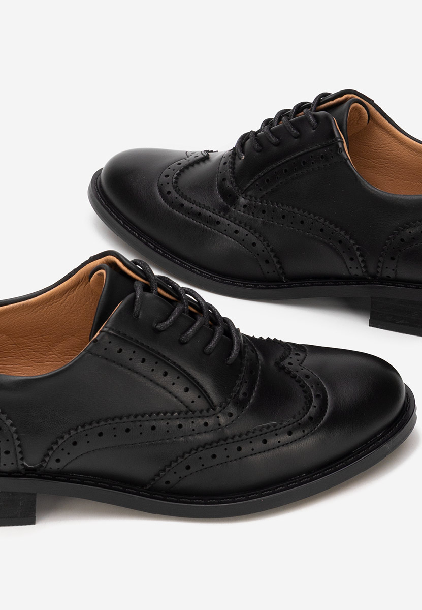 Černé dámské brogue obuv Cilora Černé dámské brogue obuv Cilora