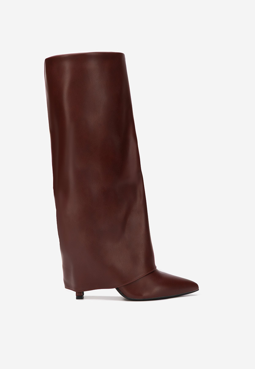  kozačky na jehlovém podpatku Brynora bordo