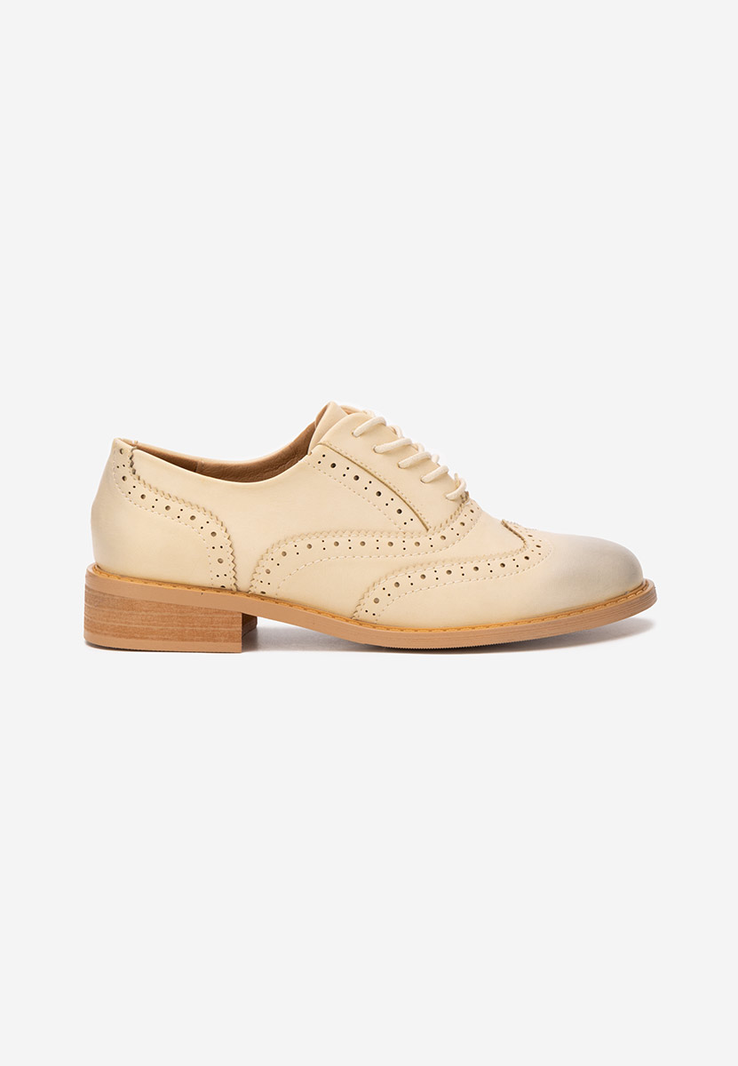 Béžové dámské brogue obuv Cilora Béžové dámské brogue obuv Cilora