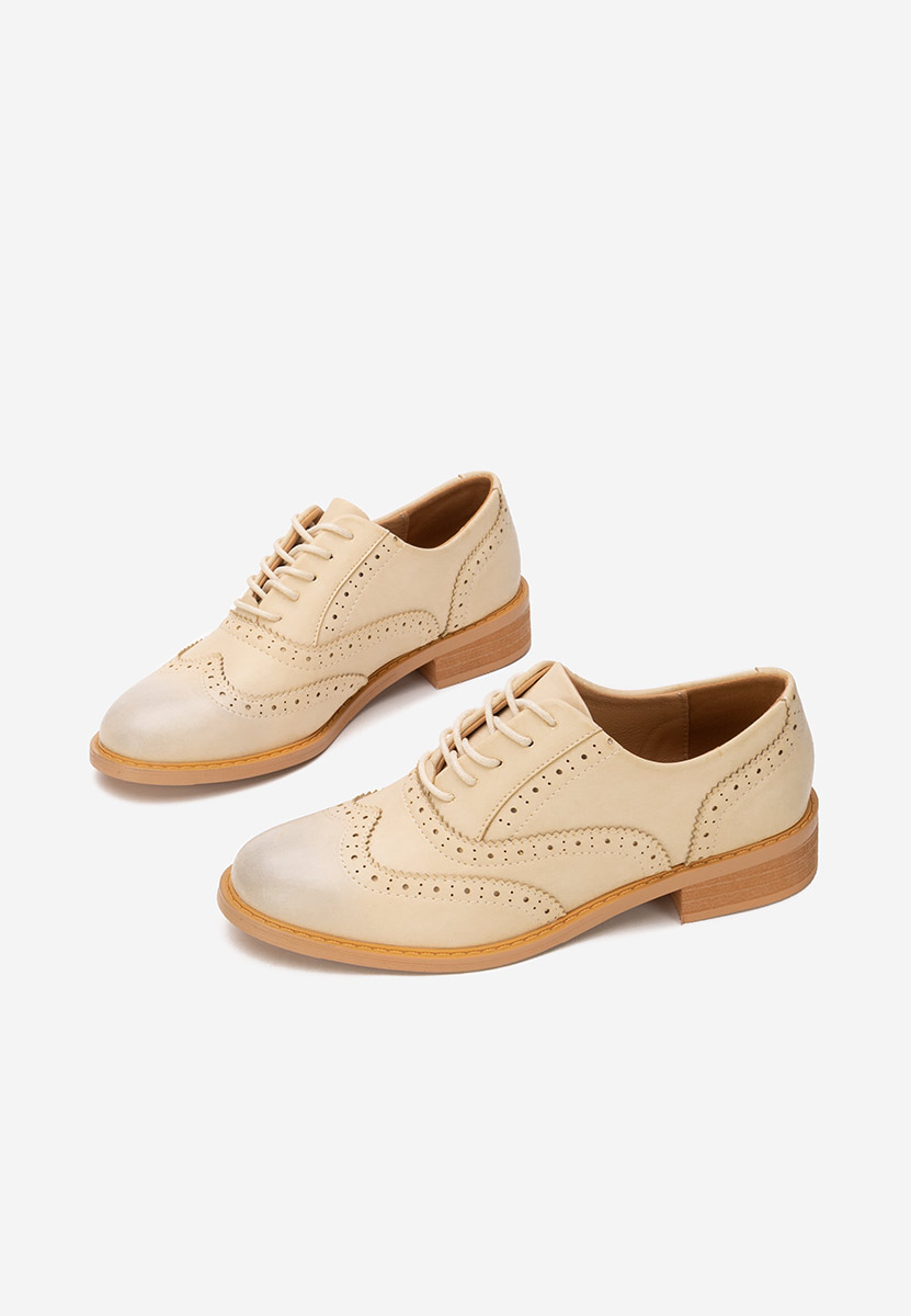 Béžové dámské brogue obuv Cilora Béžové dámské brogue obuv Cilora