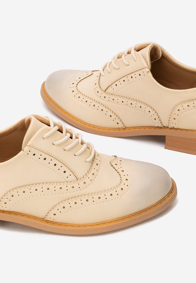 Béžové dámské brogue obuv Cilora Béžové dámské brogue obuv Cilora