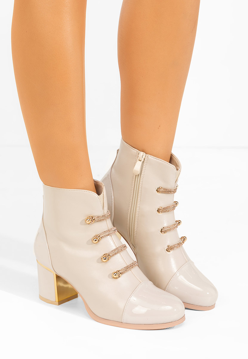 Béžové kotníkové boty dámské Adizana