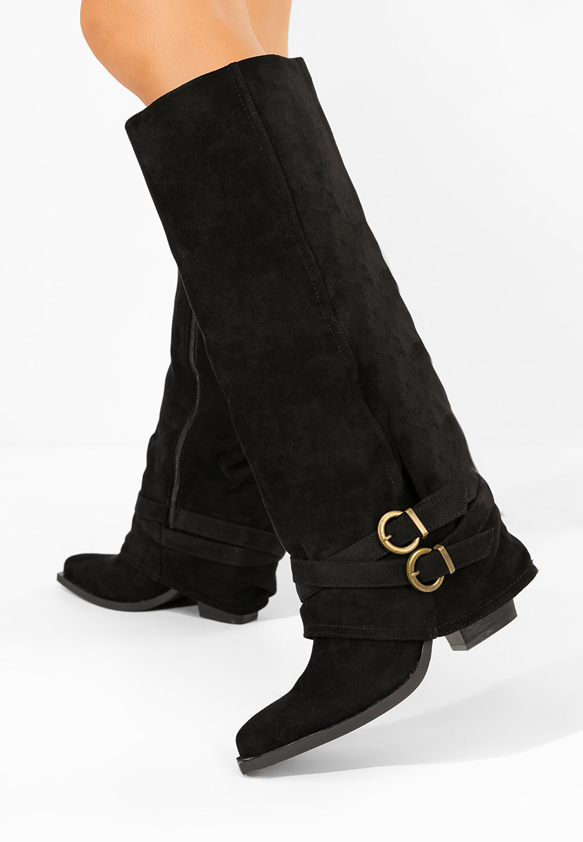 Černé vysoké kozačky Vencilie Černé vysoké kozačky Vencilie