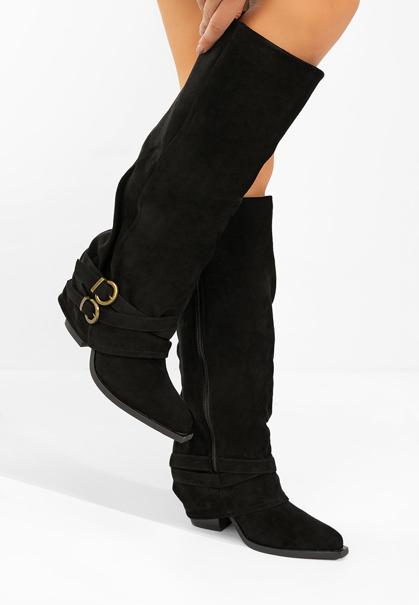 Černé vysoké kozačky Vencilie Černé vysoké kozačky Vencilie