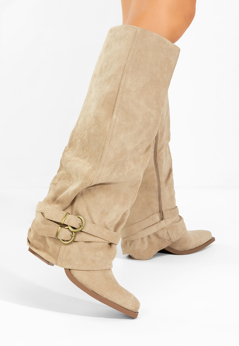 Khaki vysoké kozačky Vencilie