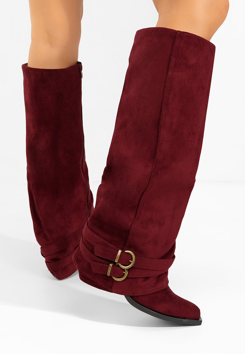 Bordové vysoké kozačky Vencilie Bordové vysoké kozačky Vencilie