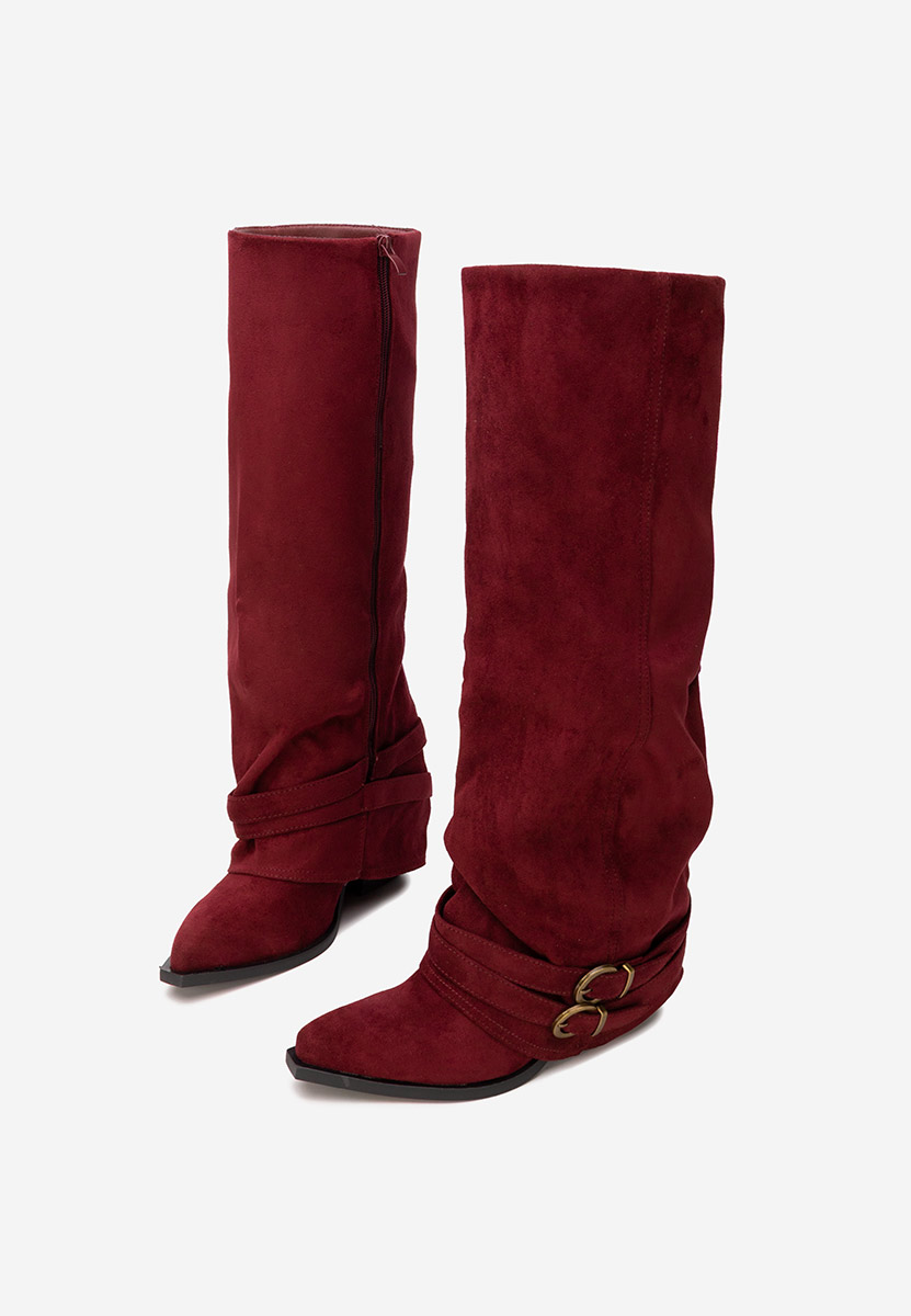 Bordové vysoké kozačky Vencilie Bordové vysoké kozačky Vencilie