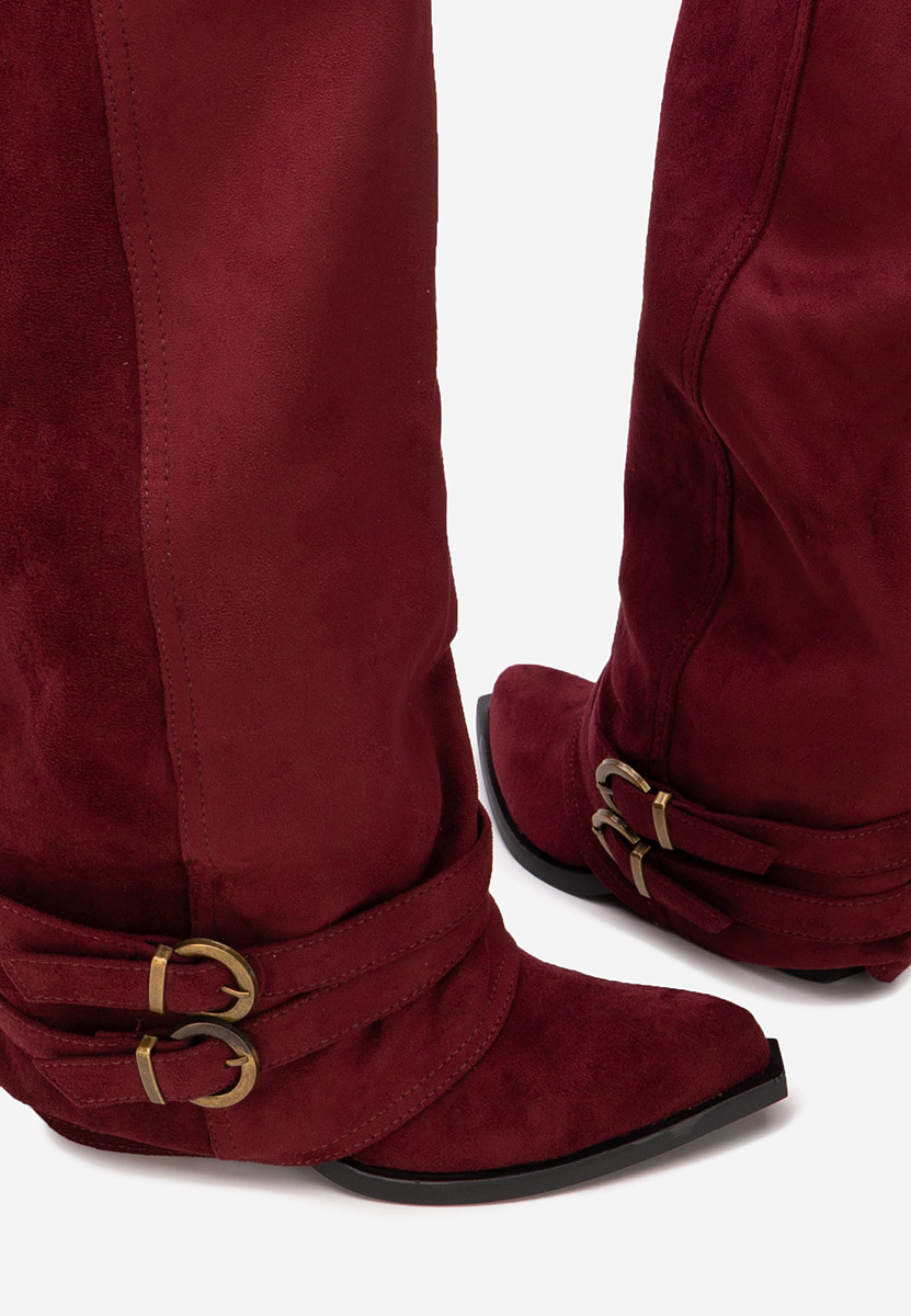 Bordové vysoké kozačky Vencilie Bordové vysoké kozačky Vencilie