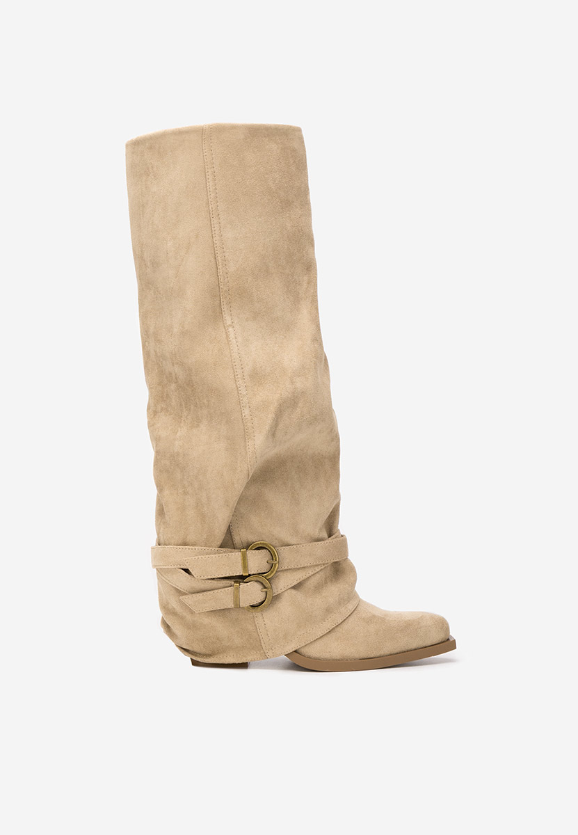 Khaki vysoké kozačky Vencilie