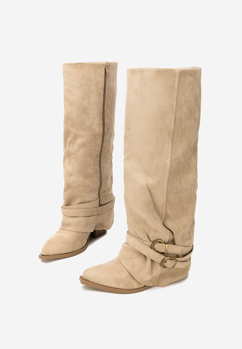 Khaki vysoké kozačky Vencilie