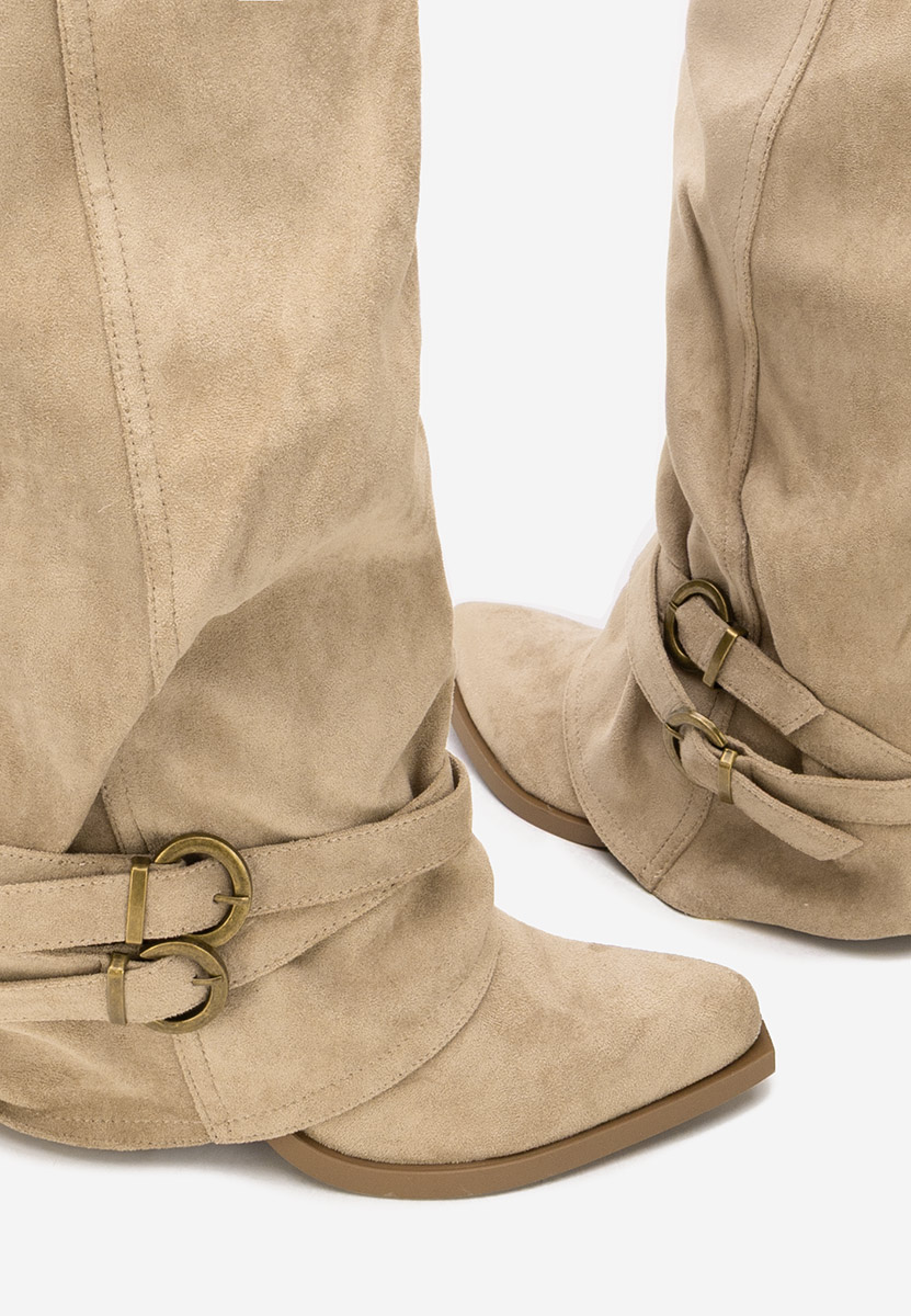 Khaki vysoké kozačky Vencilie