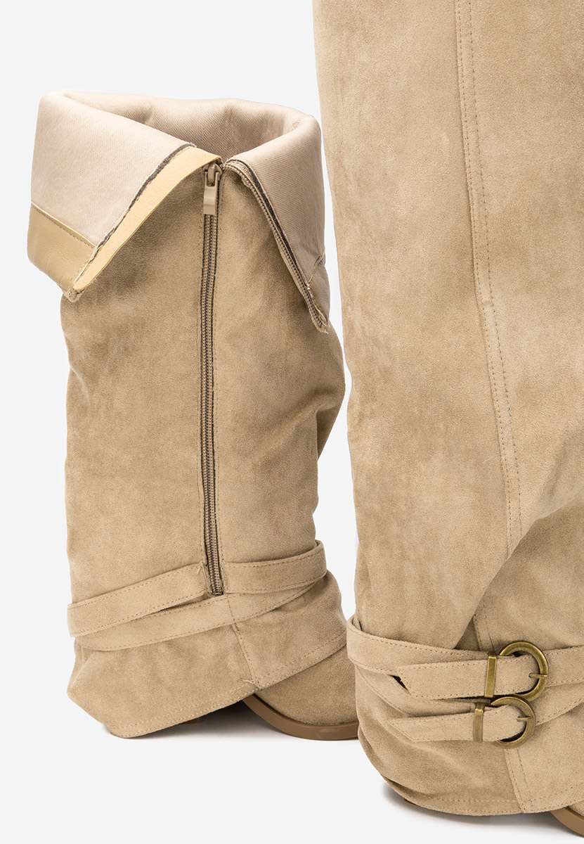 Khaki vysoké kozačky Vencilie