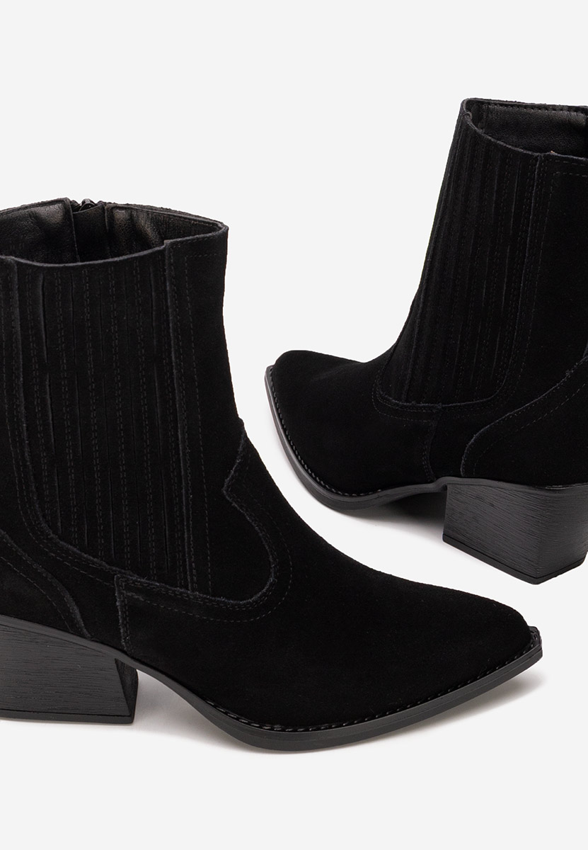 Camelové kotníkové boty cowboy A negre Camelové kotníkové boty cowboy A negre