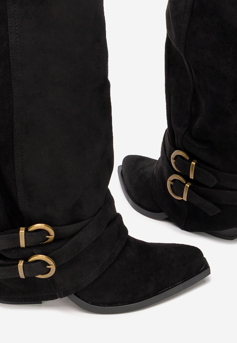 Černé vysoké kozačky Vencilie Černé vysoké kozačky Vencilie