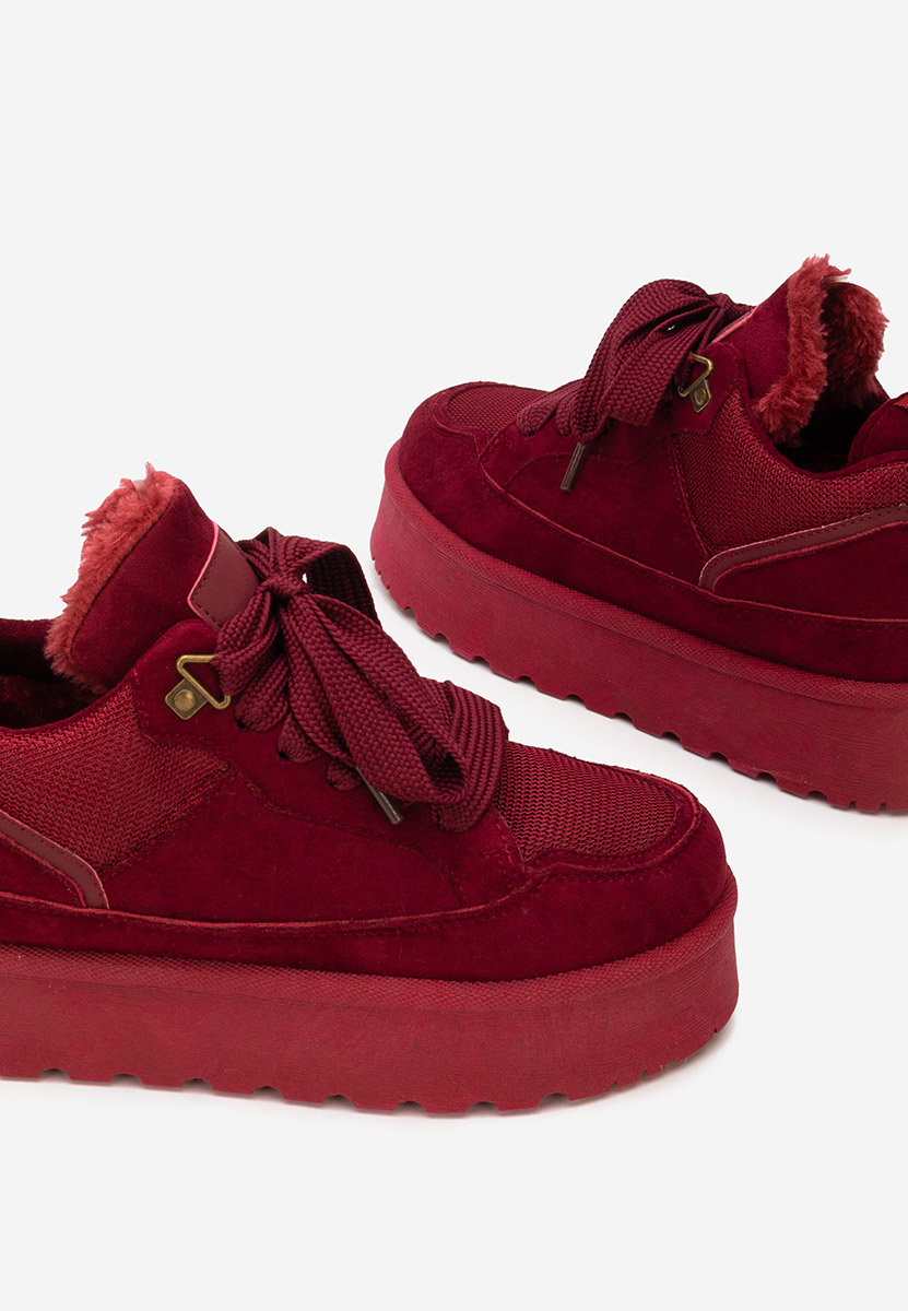 Bordové dámské tenisky na platformě Isariel