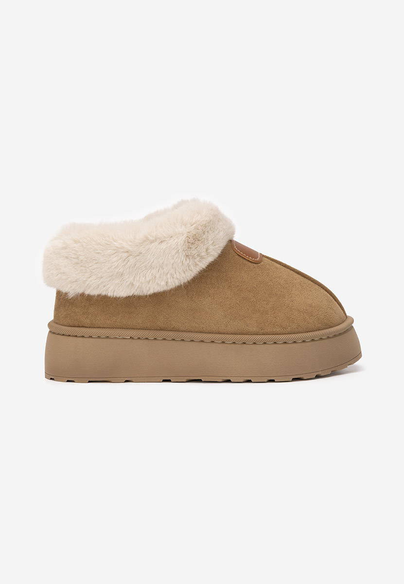 Khaki členkové čižmy na platforme Elarva