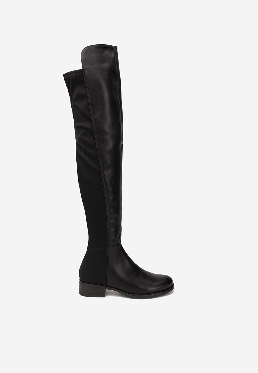 Černé kozačky nad koleno Inies V2 Černé kozačky nad koleno Inies V2