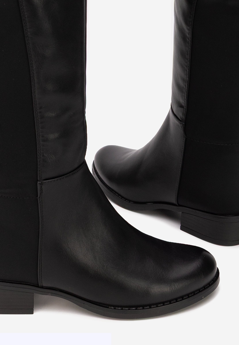 Černé kozačky nad koleno Inies V2 Černé kozačky nad koleno Inies V2