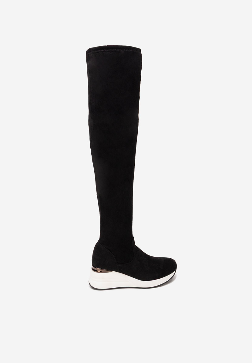 Černé kozačky nad koleno Janisia V2