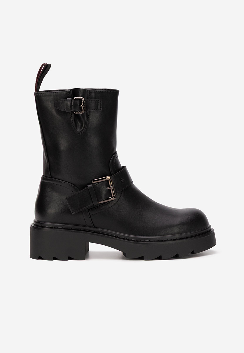 Černé dámské polokozačky Diany