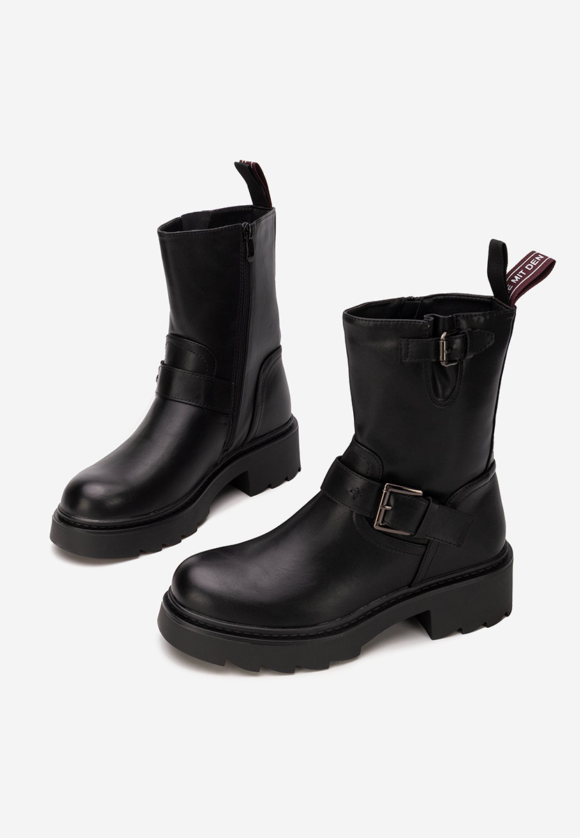 Černé dámské polokozačky Diany