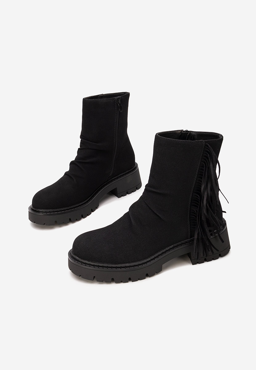 Černé dámské kotníková obuv Sameria