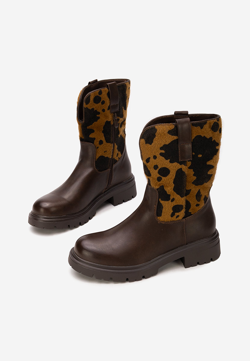 Hnedé dámské kotníková obuv Ediana