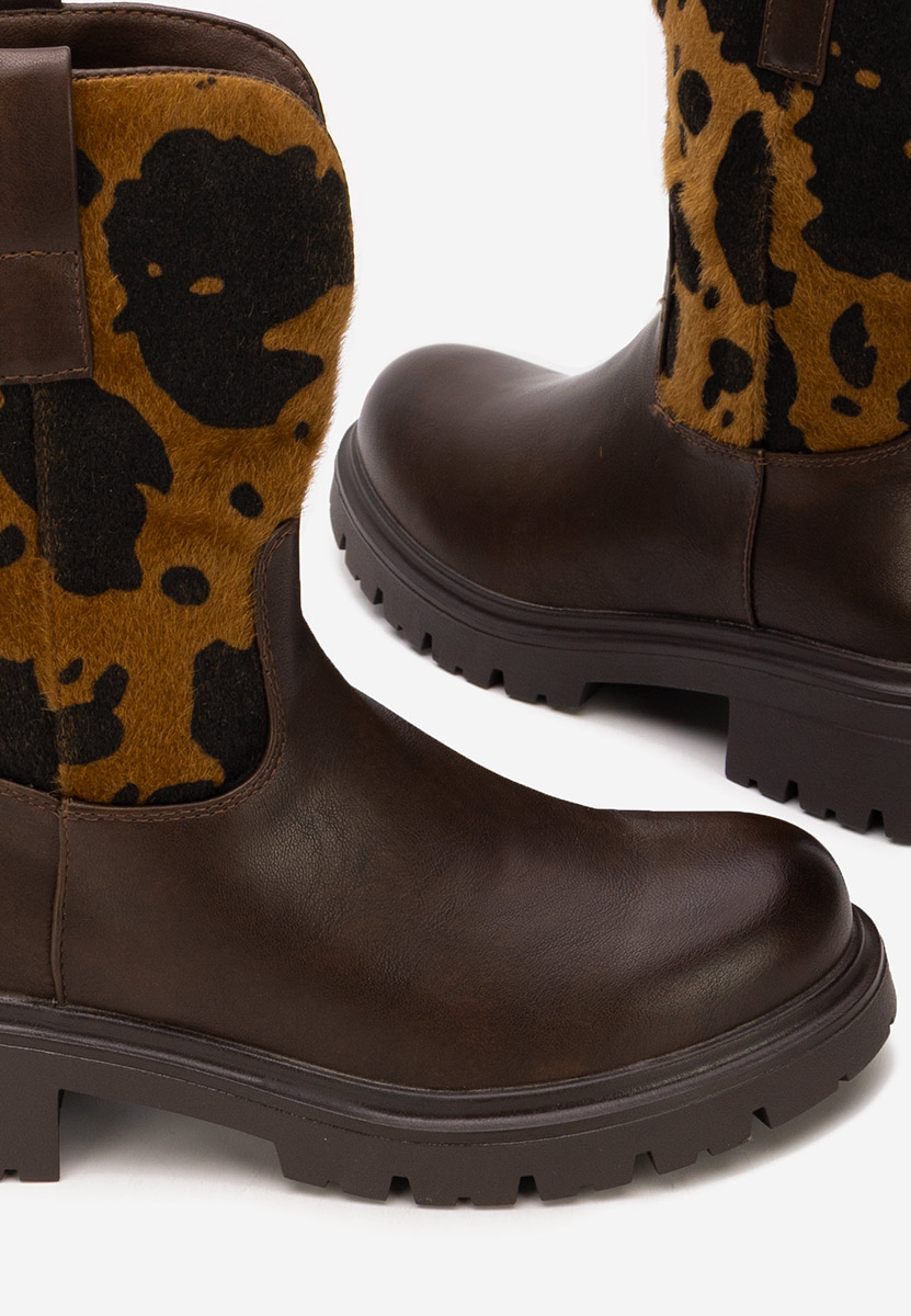 Hnedé dámské kotníková obuv Ediana