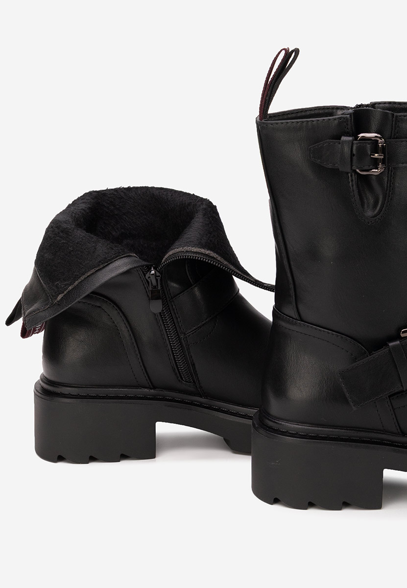 Černé dámské polokozačky Diany