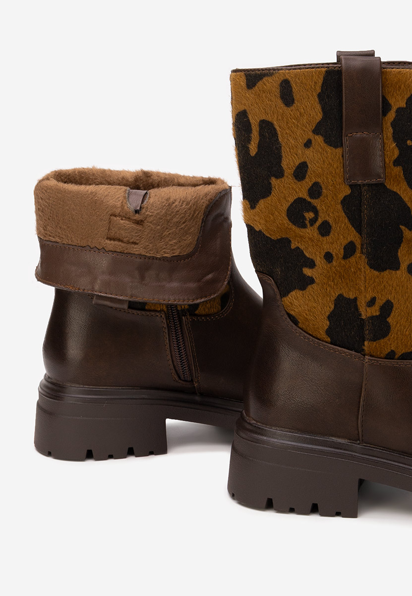 Hnedé dámské kotníková obuv Ediana