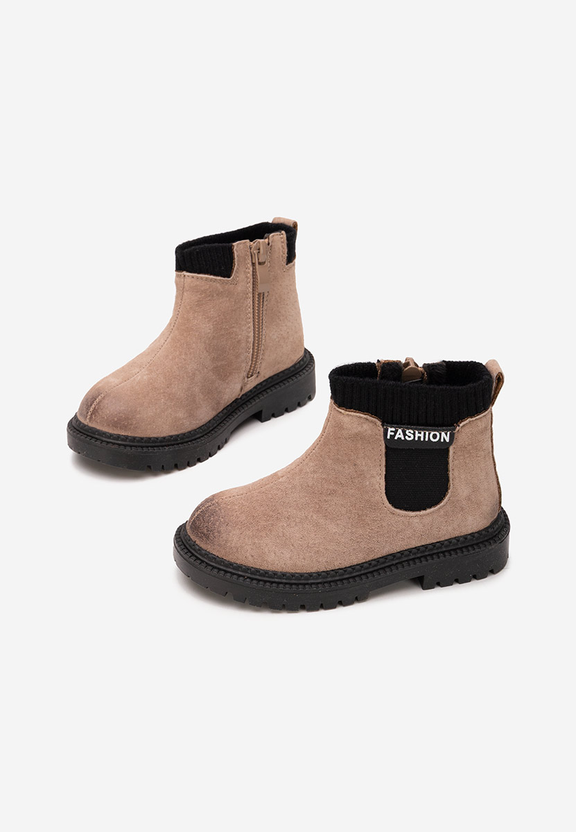 Camelové dětské kotníkové boty Fashion