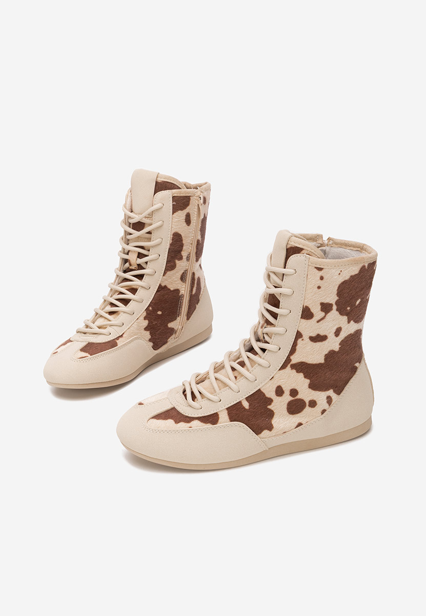 Béžové kotníkové tenisky Rosira