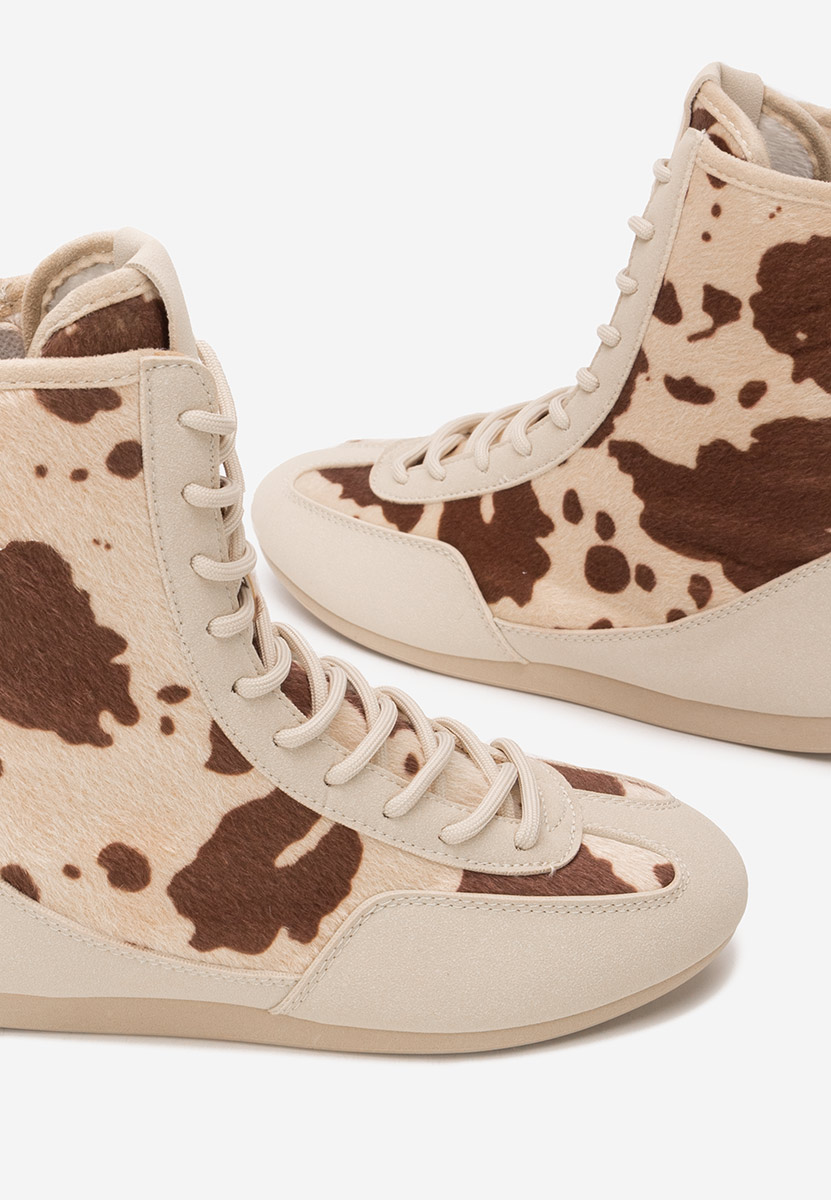 Béžové kotníkové tenisky Rosira