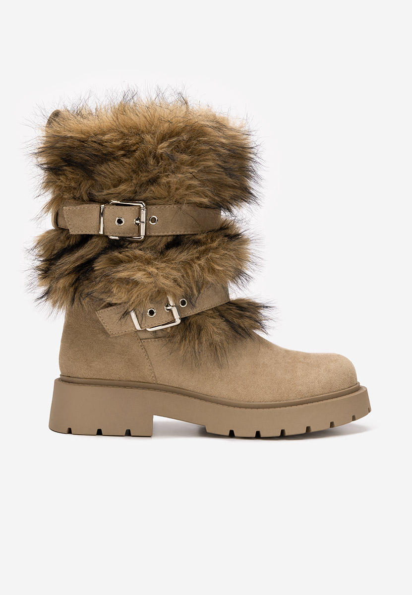 Khaki dámské zimní boty Nelisia
