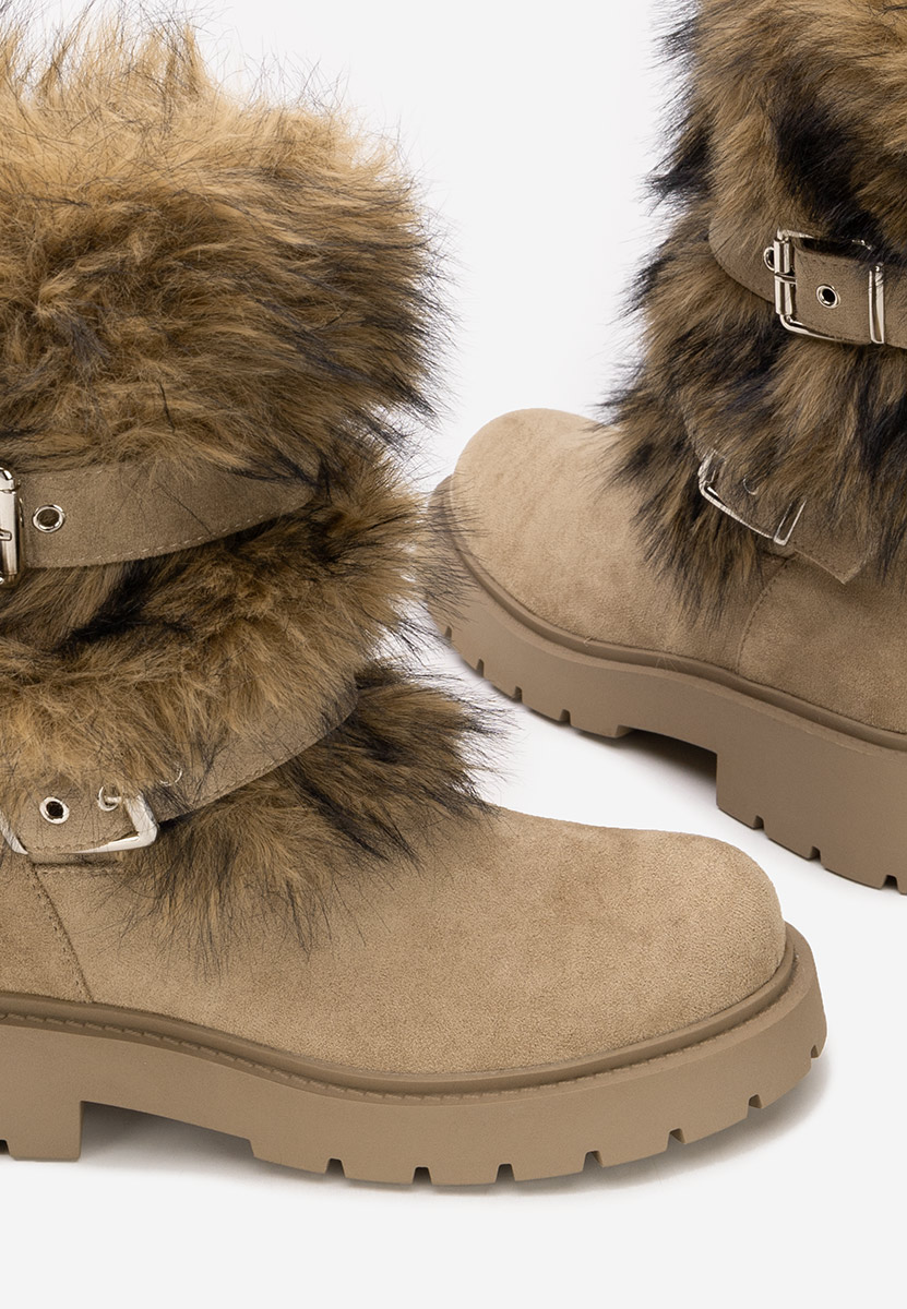Khaki dámské zimní boty Nelisia