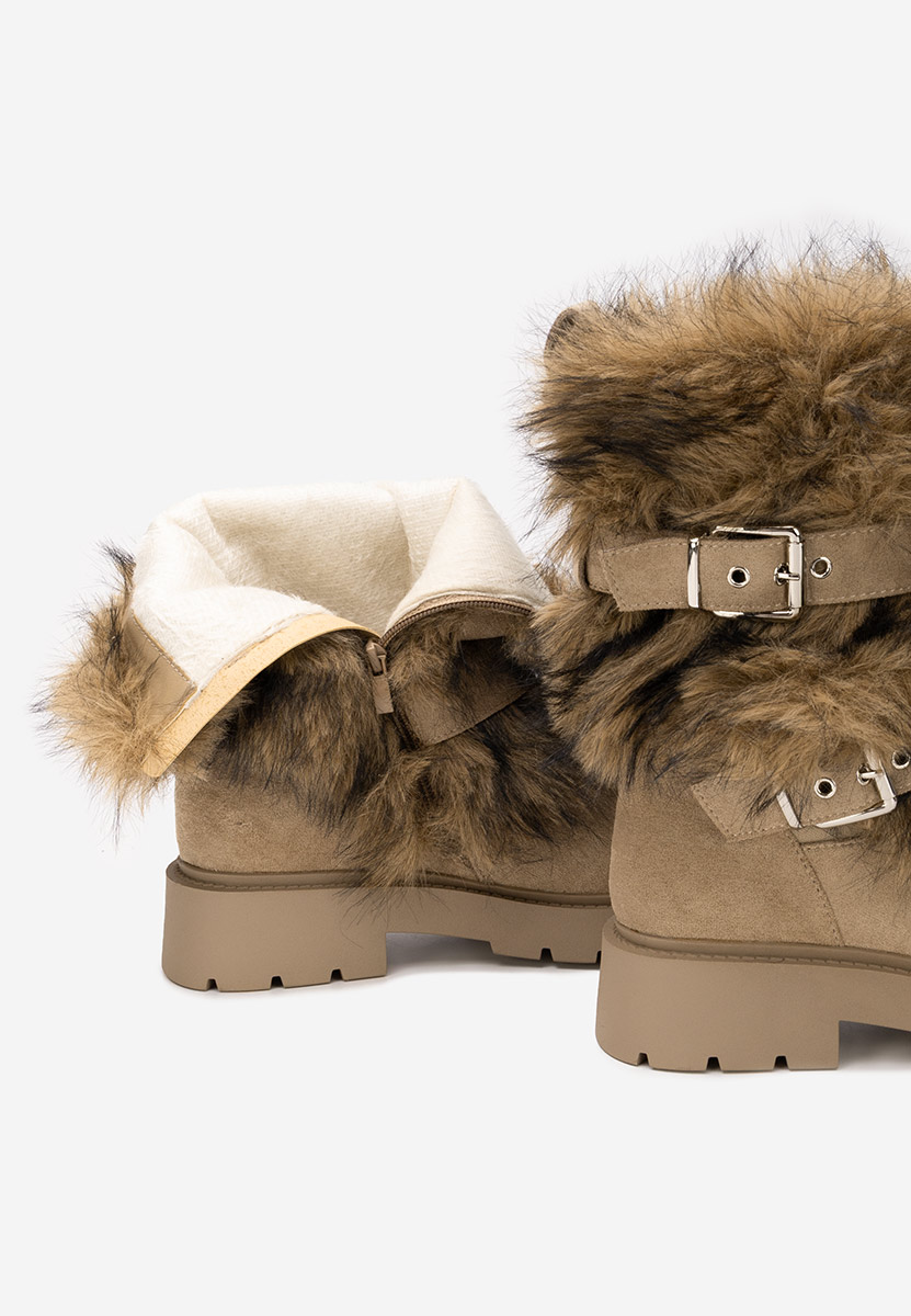 Khaki dámské zimní boty Nelisia