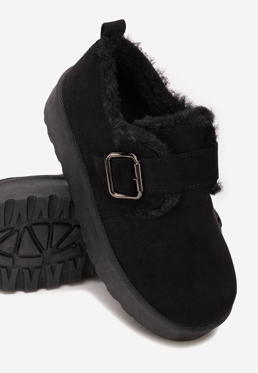 Černé kotníkové zimní boty Suzie