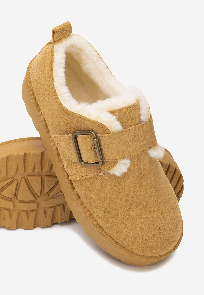 Camelové kotníkové zimní boty Suzie